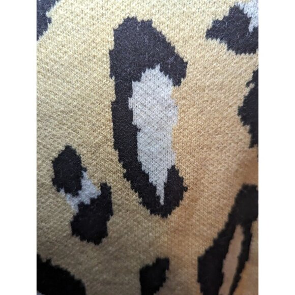 Merokeety Animal Print Women's Size Small Soft Pullover V neck Sweater - Picture 6 of 14